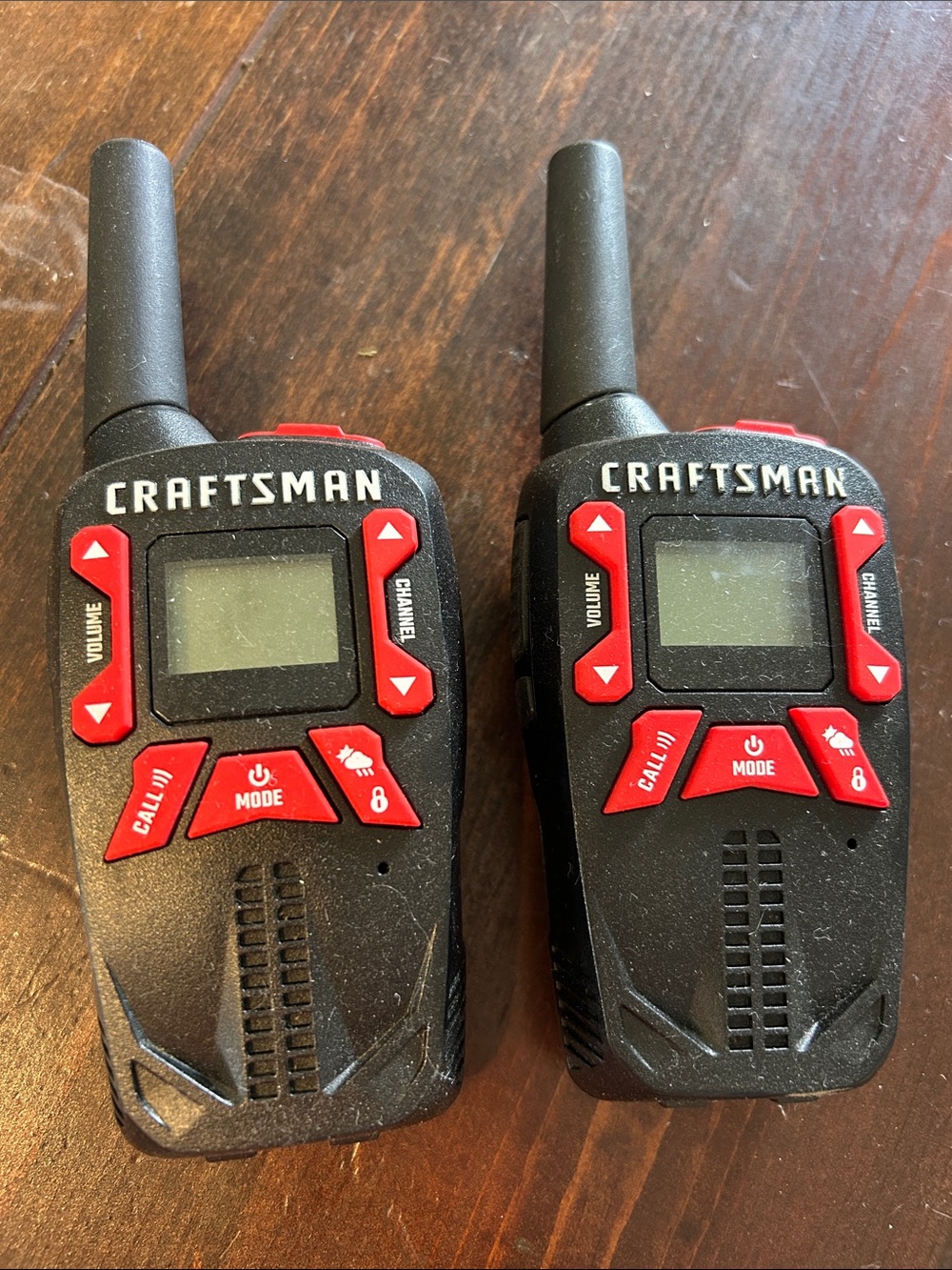 Craftsman Black and Red Portable Two-Way Radios - Pair
